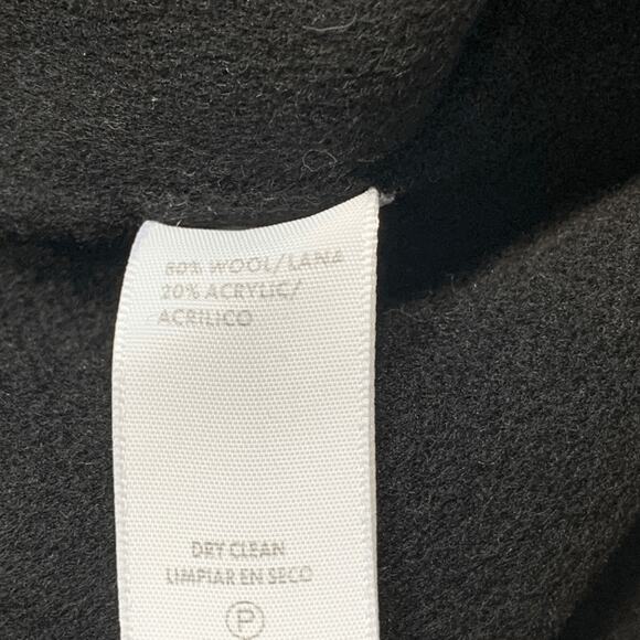 Rebecca Minkoff Dark Charcoal Wool Blend Coat Patch Pockets Small Minimalist - Picture 8 of 9